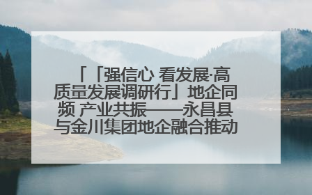 「强信心 看发展·高质量发展调研行」地企同频 产业共振——永昌县与金川集团地企融合推动重大项目建设