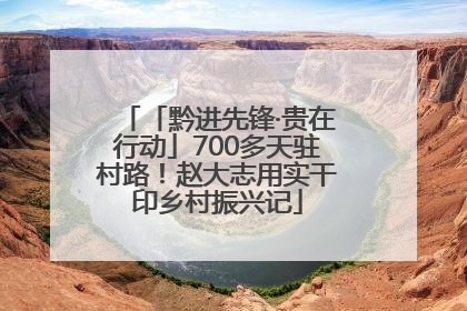 「黔进先锋·贵在行动」700多天驻村路！赵大志用实干印乡村振兴记