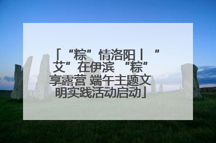“粽”情洛阳丨“艾”在伊滨 “粽”享露营 端午主题文明实践活动启动