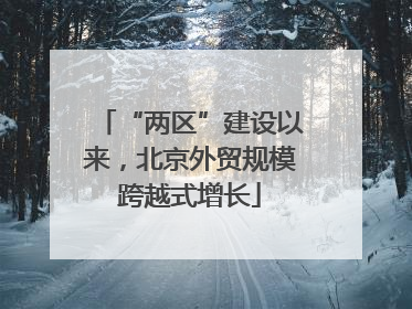 “两区”建设以来，北京外贸规模跨越式增长