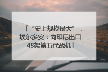 “史上规模最大”，埃尔多安：向印尼出口48架第五代战机