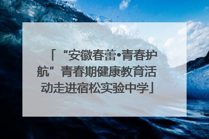 “安徽春蕾•青春护航”青春期健康教育活动走进宿松实验中学
