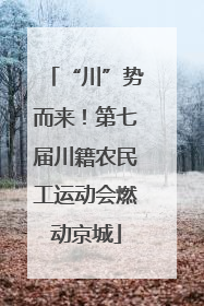 “川”势而来！第七届川籍农民工运动会燃动京城