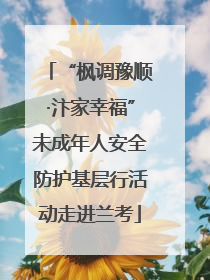 “枫调豫顺·汴家幸福”未成年人安全防护基层行活动走进兰考