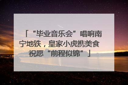 “毕业音乐会”唱响南宁地铁，皇家小虎携美食祝愿“前程似锦”