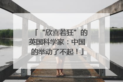 “欣喜若狂”的英国科学家：中国的举动了不起！