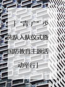 “青-广”少先队入队仪式暨国防教育主题活动举行
