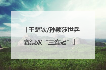 王楚钦/孙颖莎世乒赛混双“三连冠”