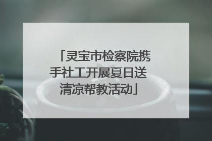 灵宝市检察院携手社工开展夏日送清凉帮教活动