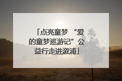 点亮童梦 “爱的童梦巡游记”公益行走进溆浦