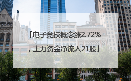 电子竞技概念涨2.72%，主力资金净流入21股