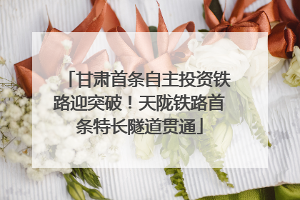 甘肃首条自主投资铁路迎突破！天陇铁路首条特长隧道贯通