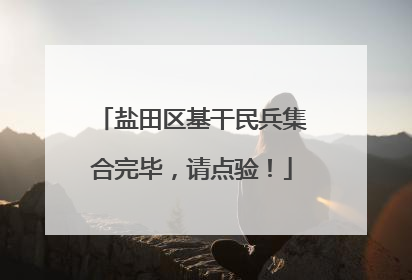 盐田区基干民兵集合完毕，请点验！