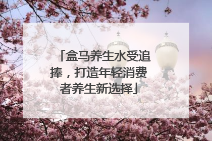 盒马养生水受追捧，打造年轻消费者养生新选择