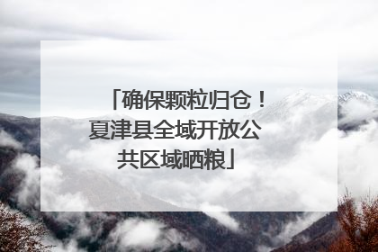 确保颗粒归仓！夏津县全域开放公共区域晒粮