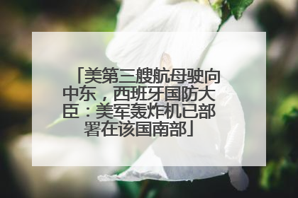 美第三艘航母驶向中东，西班牙国防大臣：美军轰炸机已部署在该国南部