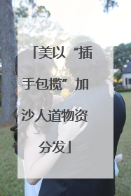 美以“插手包揽”加沙人道物资分发
