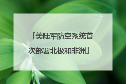 美陆军防空系统首次部署北极和非洲