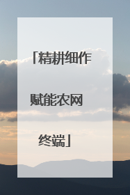 精耕细作 赋能农网终端