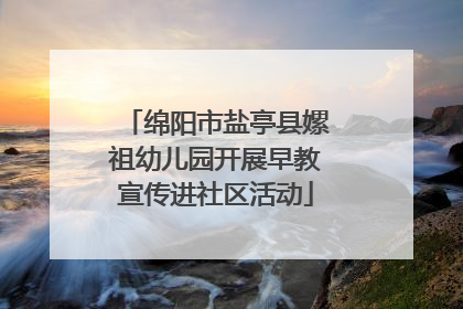 绵阳市盐亭县嫘祖幼儿园开展早教宣传进社区活动