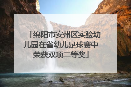 绵阳市安州区实验幼儿园在省幼儿足球赛中荣获双项二等奖