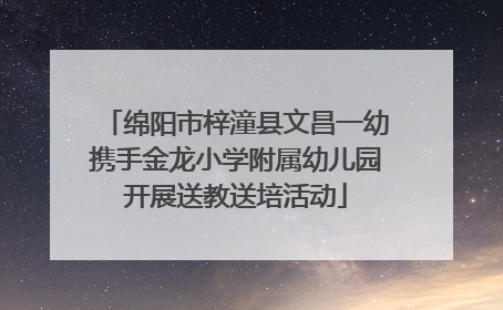 绵阳市梓潼县文昌一幼携手金龙小学附属幼儿园开展送教送培活动