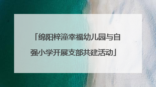 绵阳梓潼幸福幼儿园与自强小学开展支部共建活动