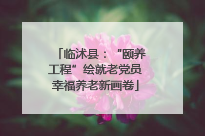 临沭县：“颐养工程”绘就老党员幸福养老新画卷