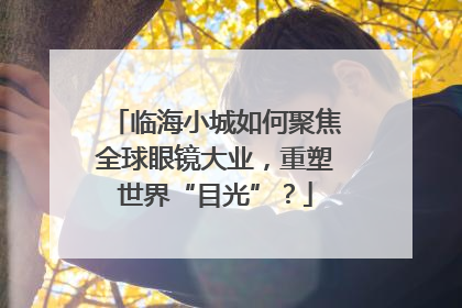 临海小城如何聚焦全球眼镜大业，重塑世界“目光”？
