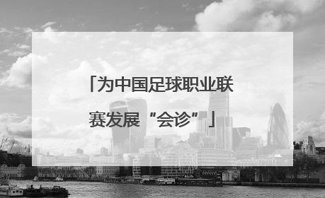 为中国足球职业联赛发展“会诊”