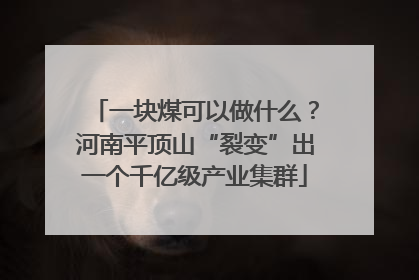 一块煤可以做什么？河南平顶山“裂变”出一个千亿级产业集群
