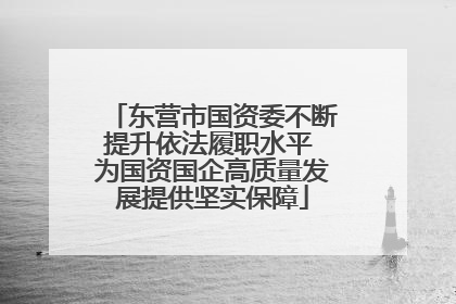 东营市国资委不断提升依法履职水平 为国资国企高质量发展提供坚实保障