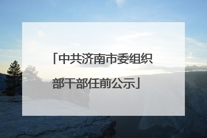 中共济南市委组织部干部任前公示