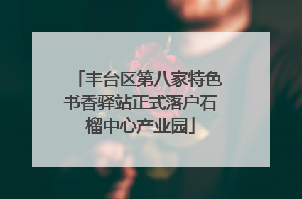 丰台区第八家特色书香驿站正式落户石榴中心产业园