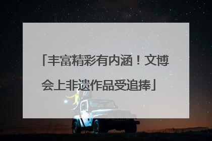 丰富精彩有内涵！文博会上非遗作品受追捧