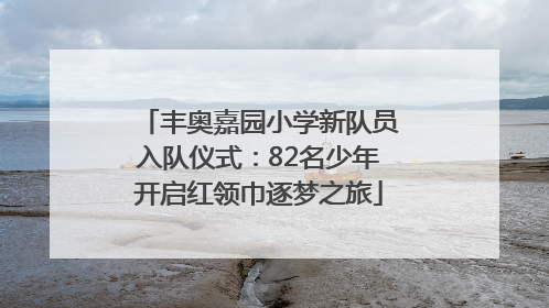 丰奥嘉园小学新队员入队仪式：82名少年开启红领巾逐梦之旅