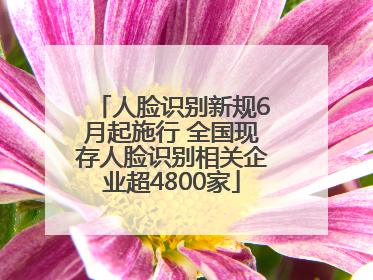人脸识别新规6月起施行 全国现存人脸识别相关企业超4800家