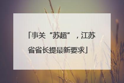 事关“苏超”，江苏省省长提最新要求