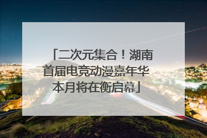 二次元集合！湖南首届电竞动漫嘉年华本月将在衡启幕