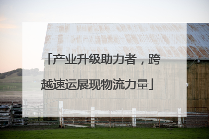 产业升级助力者，跨越速运展现物流力量