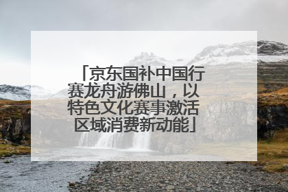 京东国补中国行赛龙舟游佛山，以特色文化赛事激活区域消费新动能