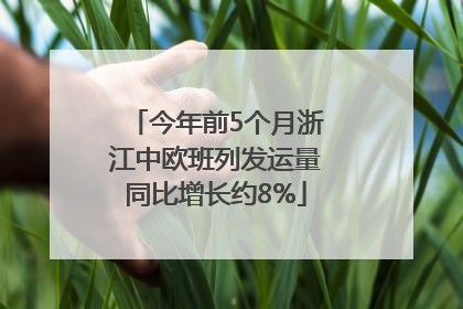 今年前5个月浙江中欧班列发运量同比增长约8%