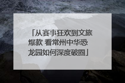 从赛事狂欢到文旅爆款 看常州中华恐龙园如何深度破圈