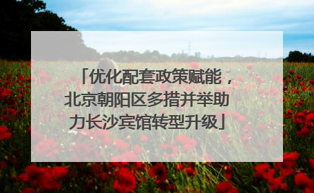 优化配套政策赋能，北京朝阳区多措并举助力长沙宾馆转型升级