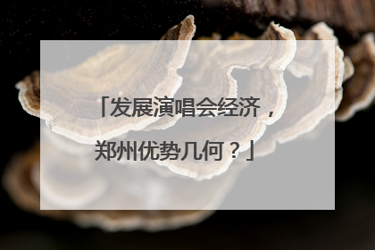 发展演唱会经济，郑州优势几何？