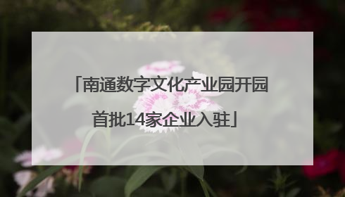 南通数字文化产业园开园 首批14家企业入驻