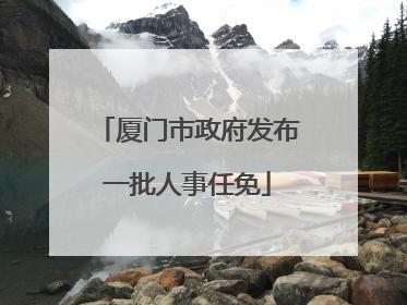 厦门市政府发布一批人事任免