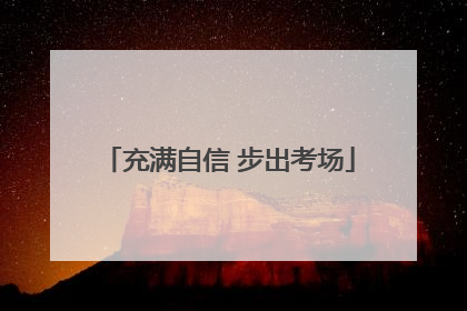 充满自信 步出考场