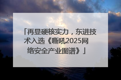 再显硬核实力，东进技术入选《嘶吼2025网络安全产业图谱》