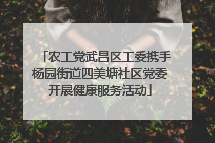 农工党武昌区工委携手杨园街道四美塘社区党委开展健康服务活动